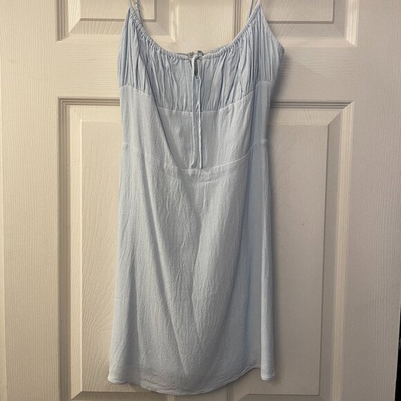 Aritzia Sunday Best DELILAH MINI DRESS in fluid blue - Picture 3 of 5